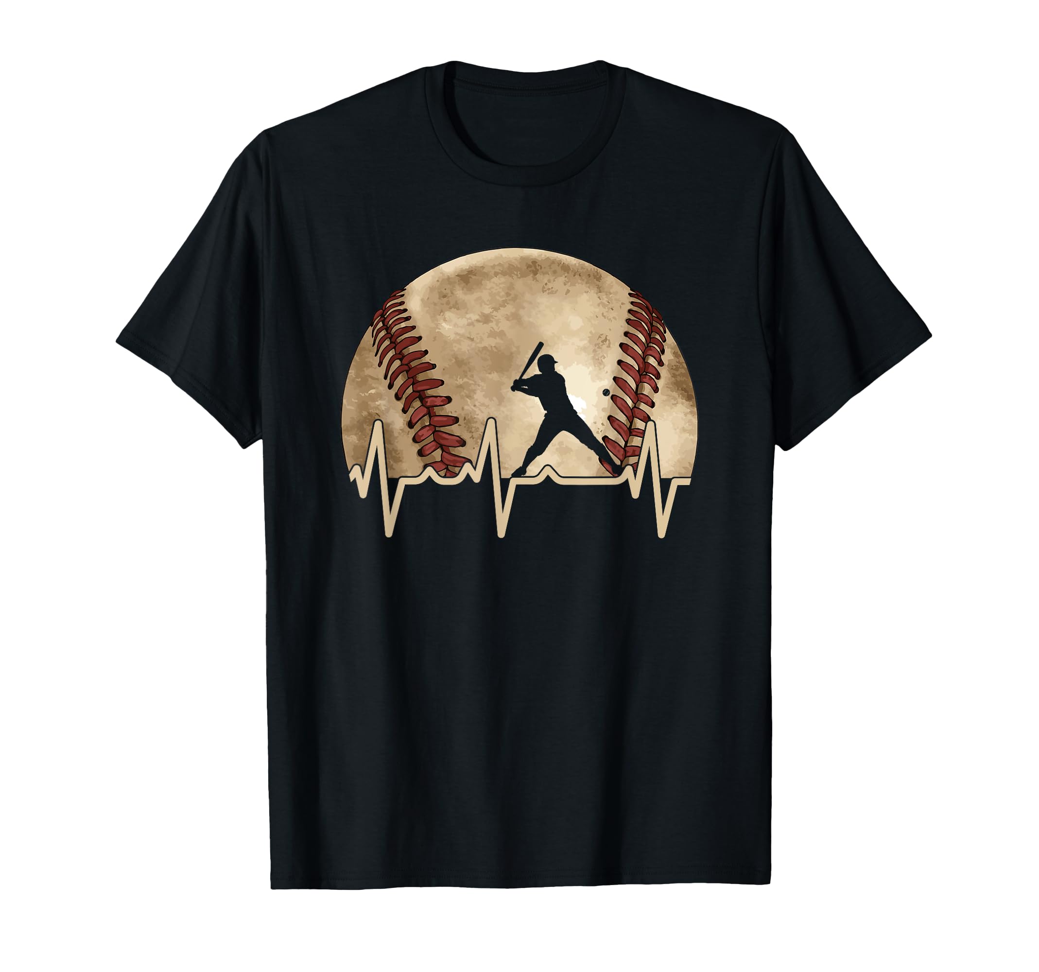 Baseball Heartbeat Baseball Player T-Shirt - Trendy Graphic Men Women - T-Shirt, Sweatshirt, Hoodie