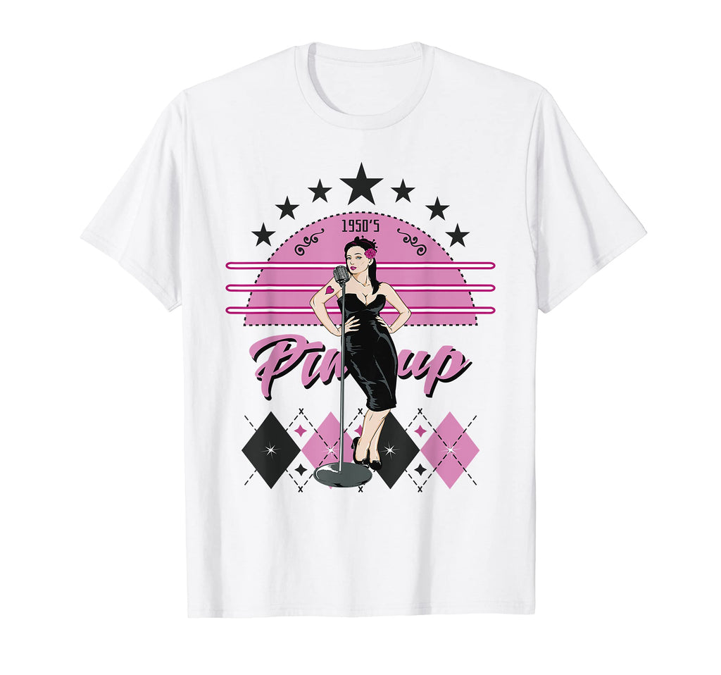 1950S Sock Hop Rockabilly Pin Up Rock N T-Shirt - Trendy Graphic Men Women - T-Shirt, Sweatshirt, Hoodie