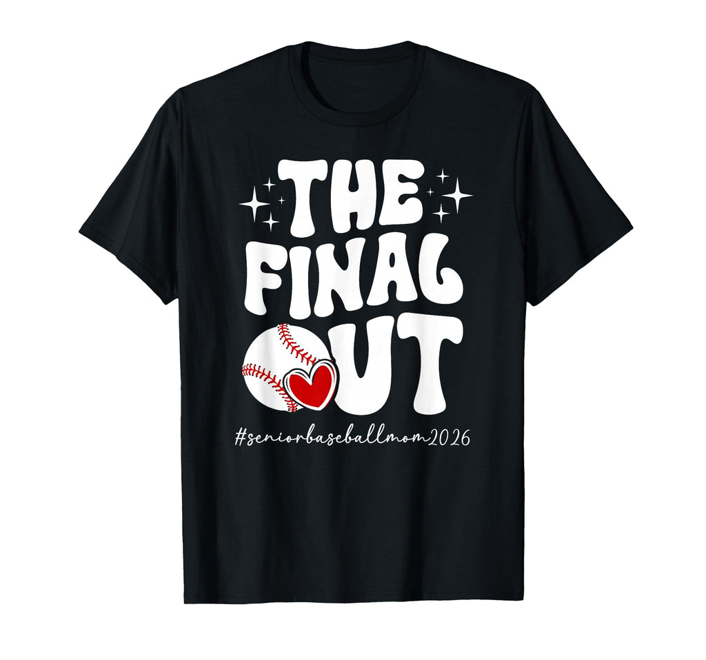 Groovy Baseball Senior Mom 2026 Baseball T-Shirt - Streetwear Style Unisex - T-Shirt, Sweatshirt, Hoodie