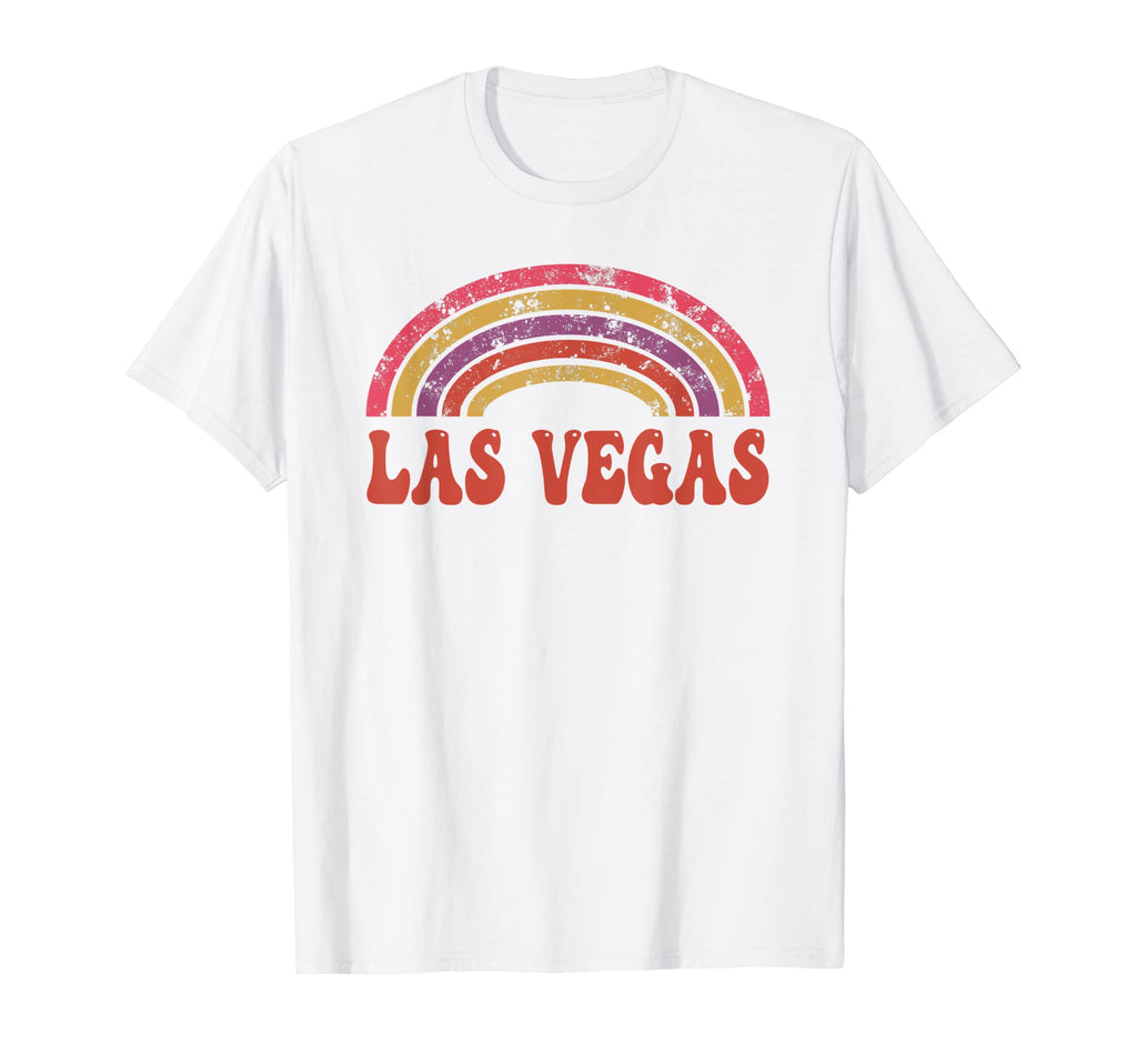 Las Vegas Hippie Rainbow 60S 70S Groovy T-Shirt - Trendy Graphic Unisex - T-Shirt, Sweatshirt, Hoodie