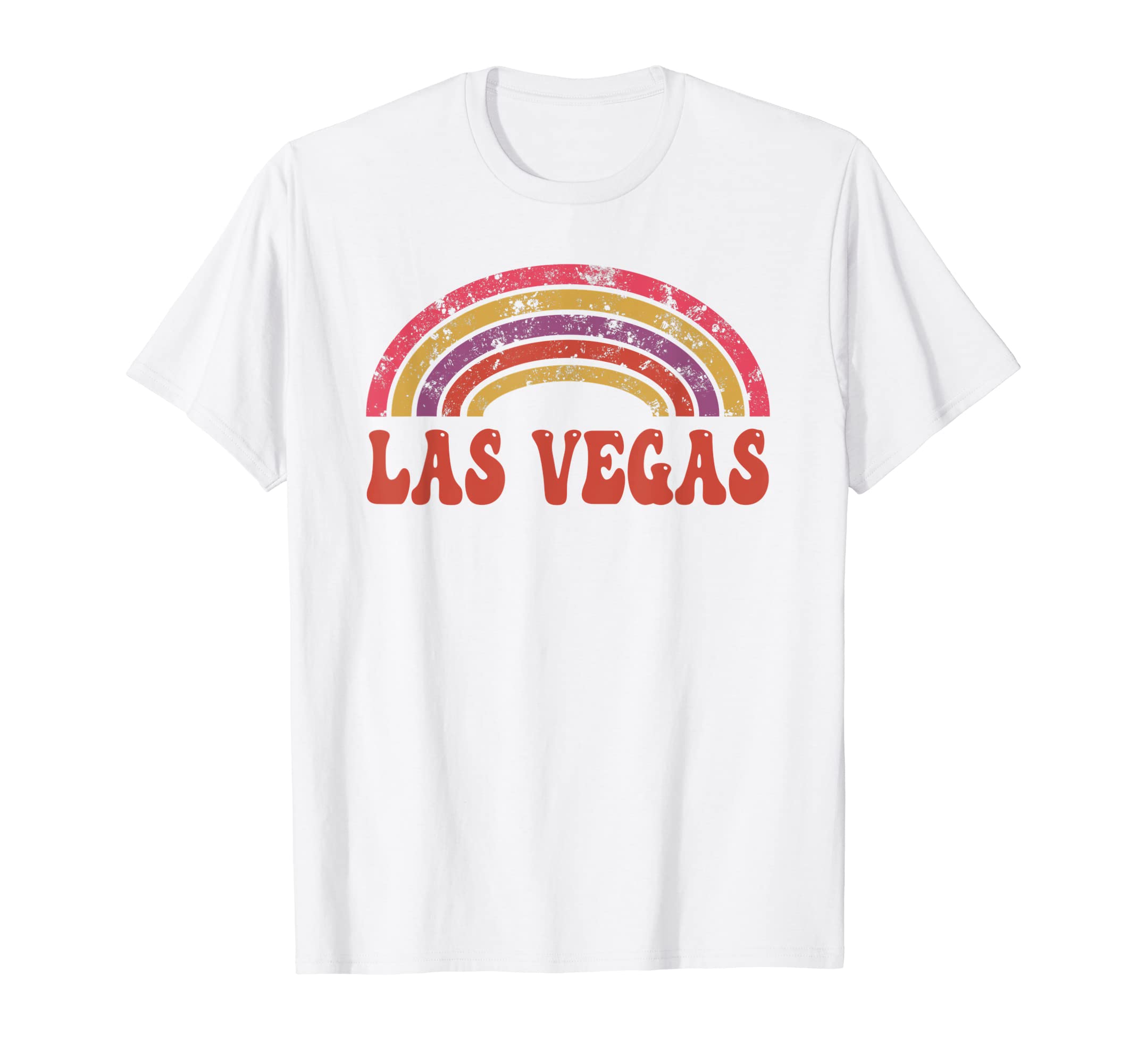 Las Vegas Hippie Rainbow 60S 70S Groovy T-Shirt - Trendy Graphic Unisex - T-Shirt, Sweatshirt, Hoodie