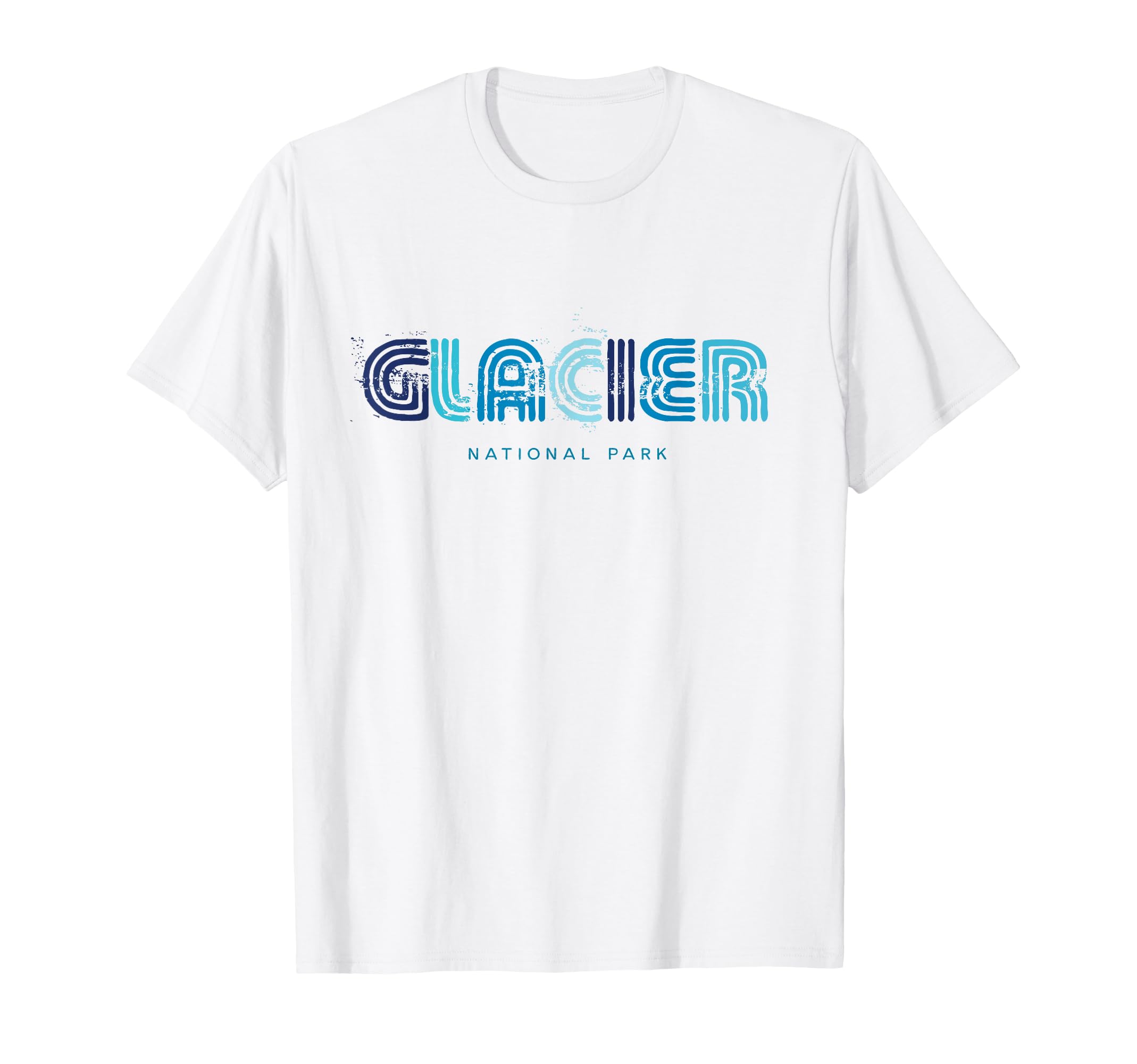 Glacier National Park 70S 80S Type T-Shirt - Trendy Graphic for Adults - T-Shirt, Sweatshirt, Hoodie