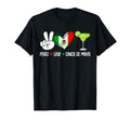 Peace Love Cinco De Mayo Party Fiesta T-Shirt - Custom Art Print Men Women - T-Shirt, Sweatshirt, Hoodie