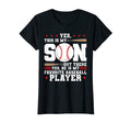 Womens Yes This Is Son He Is Baseball T-Shirt - Unique Graphic for Adults - T-Shirt, Sweatshirt, Hoodie