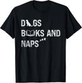 Dogs Books And Naps Dog Book Lover Graphic - Adult & Kids T-Shirts, Sweatshirts & Hoodies apparel design preview 1