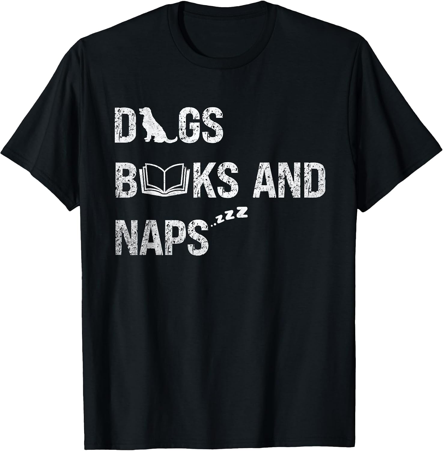 Dogs Books And Naps Dog Book Lover Graphic - Adult & Kids T-Shirts, Sweatshirts & Hoodies apparel design preview 1