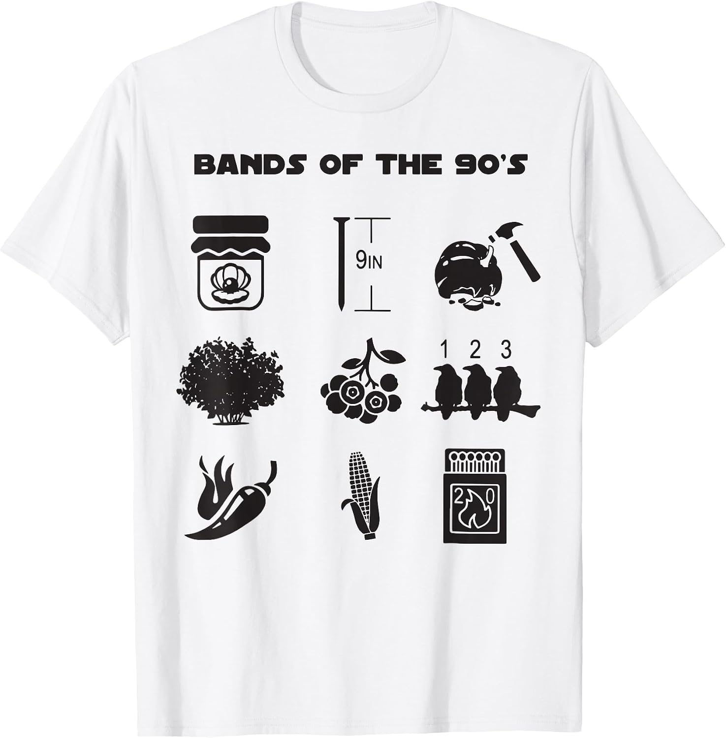 Funny Bands Of The 90's - Adult & Kids T-Shirts, Sweatshirts & Hoodies apparel design preview 1