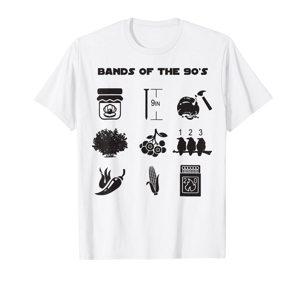 Funny Bands 90S T-Shirt - Minimalist Print for Adults - T-Shirt, Sweatshirt, Hoodie