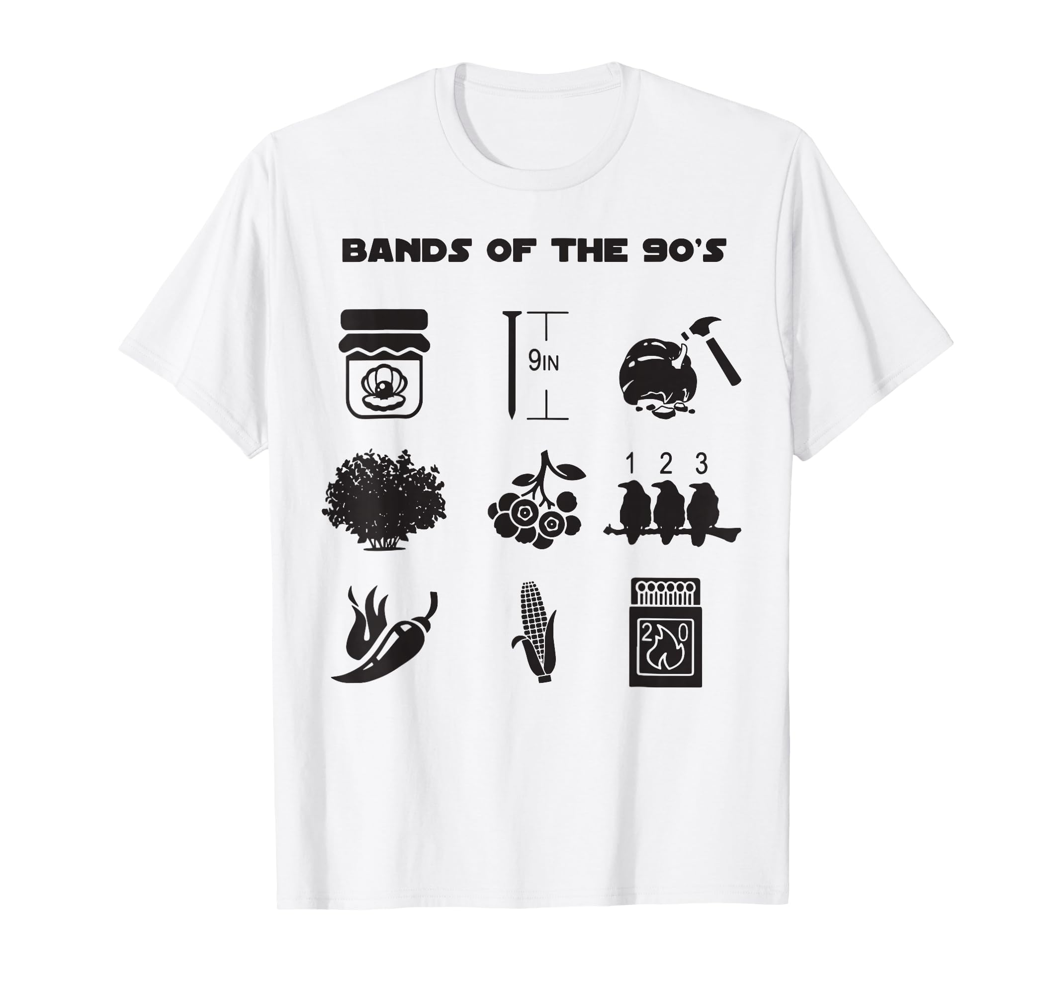 Funny Bands 90S T-Shirt - Minimalist Print for Adults - T-Shirt, Sweatshirt, Hoodie