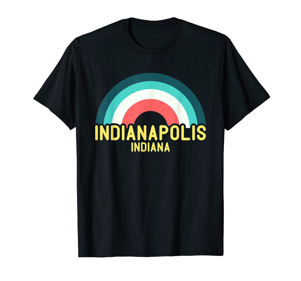 Indianapolis Indiana Rainbow T-Shirt - Unique Graphic for Adults - T-Shirt, Sweatshirt, Hoodie