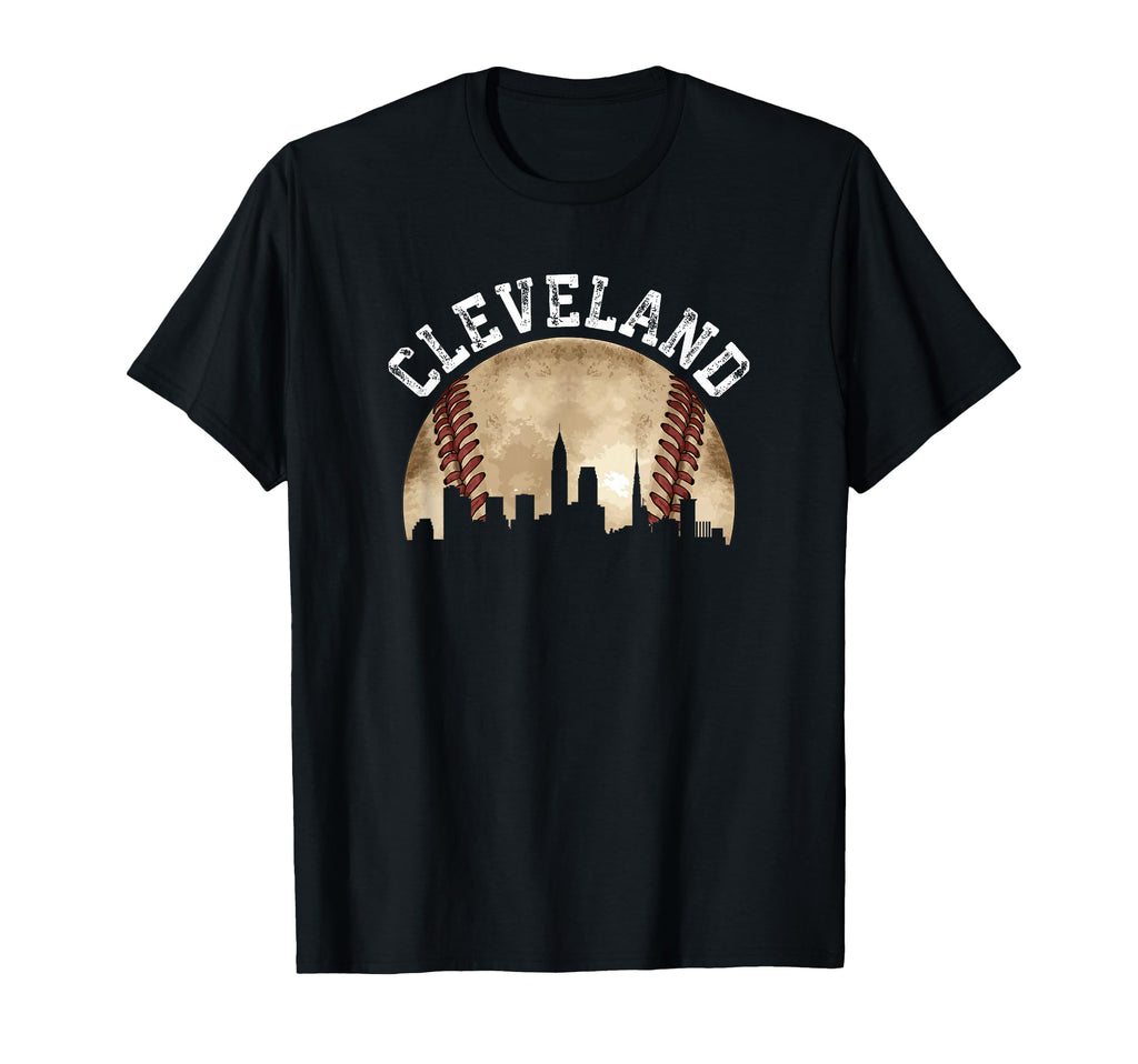Cleveland Skyline City Baseball T-Shirt - Fun Novelty Design Men Women - T-Shirt, Sweatshirt, Hoodie