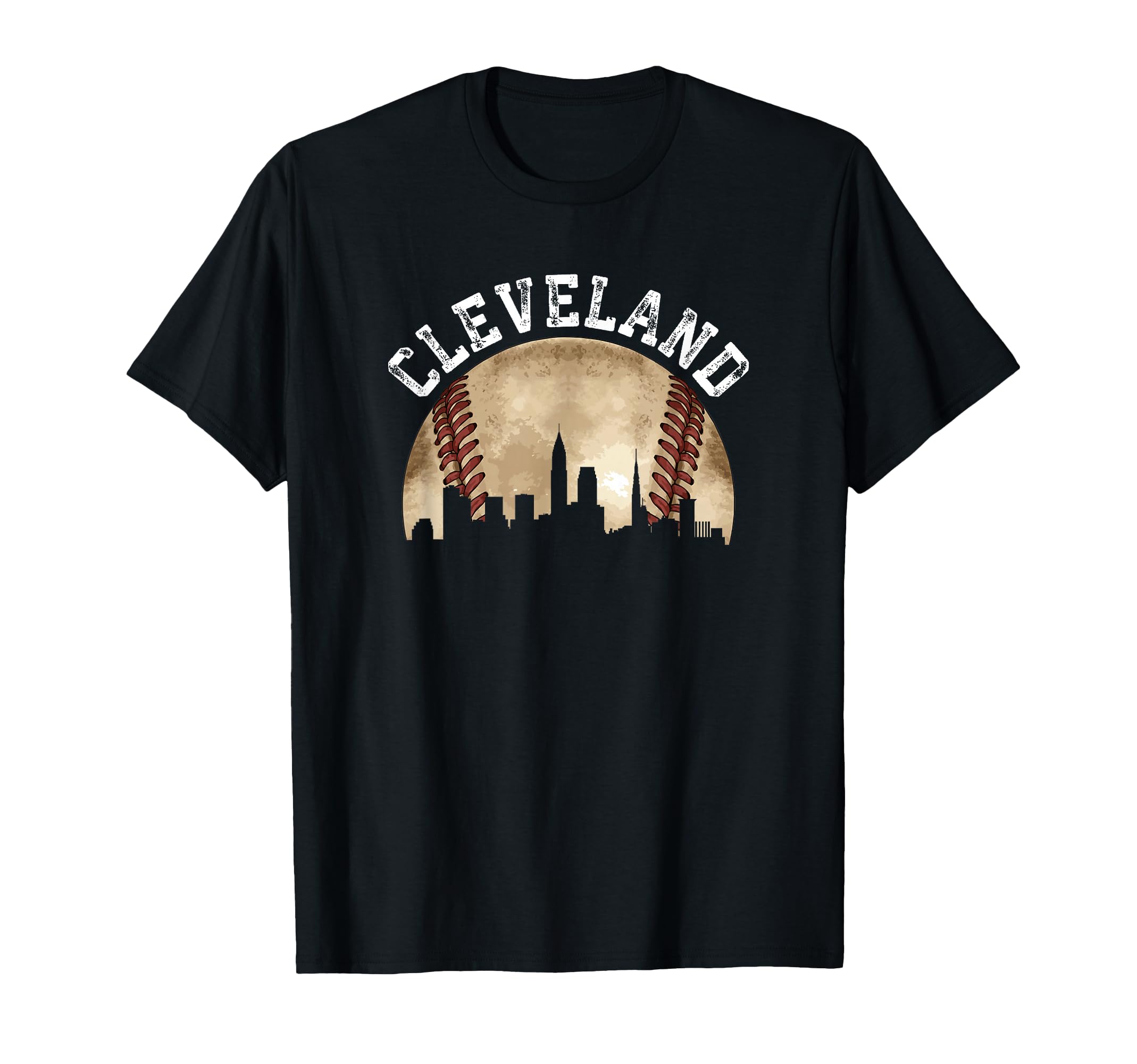 Cleveland Skyline City Baseball T-Shirt - Fun Novelty Design Men Women - T-Shirt, Sweatshirt, Hoodie