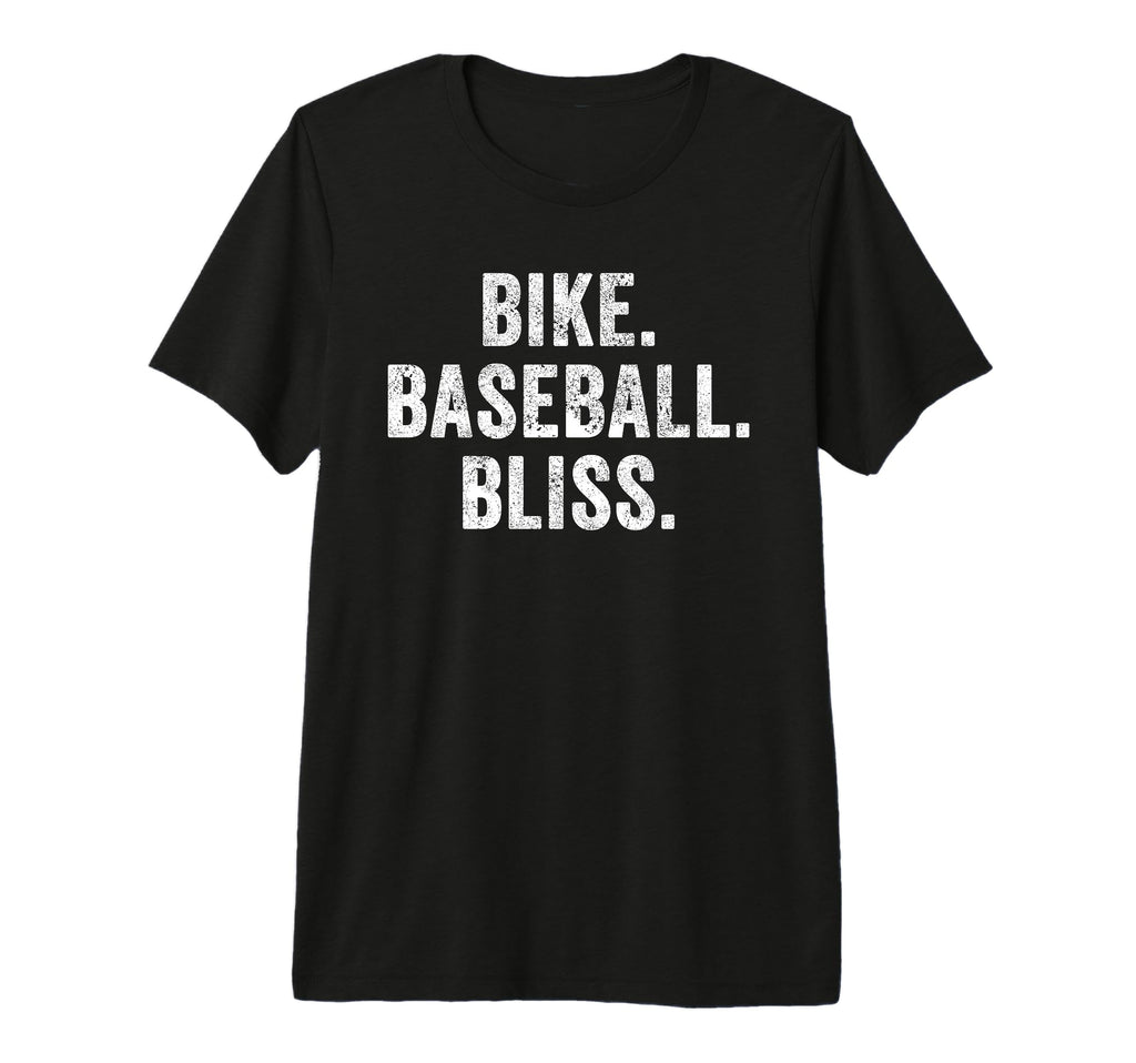 Funny Cycling Biker Bike Baseball Bliss T-Shirt - Unique Graphic Unisex - T-Shirt, Sweatshirt, Hoodie