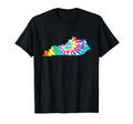 Tie Dye Kentucky Tie Dyed State Shape T-Shirt - Custom Art Print for Adults - T-Shirt, Sweatshirt, Hoodie