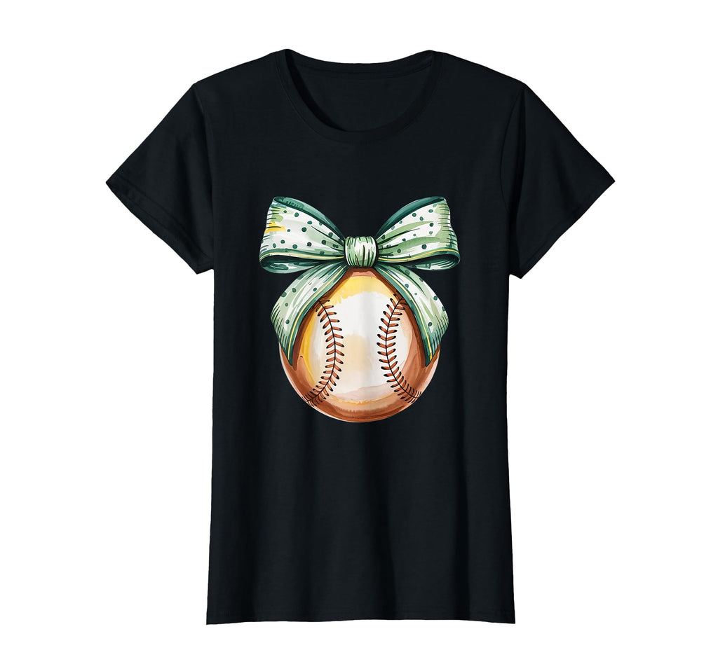 Baseball Coquette Bow Baseball T-Shirt - Casual Everyday Wear Unisex - T-Shirt, Sweatshirt, Hoodie