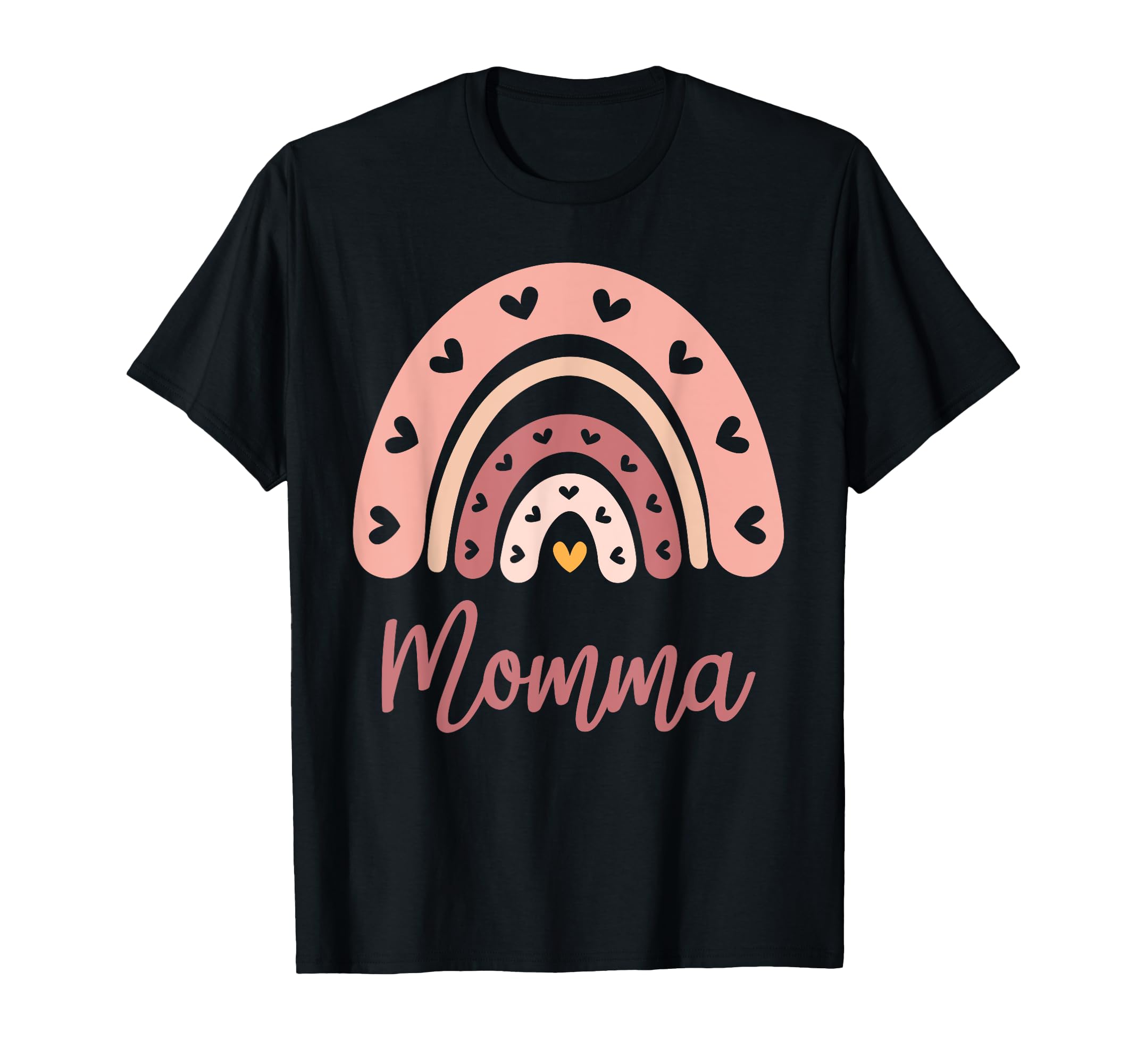 Momma Birthday Rainbow Boho Momma T-Shirt - Unique Graphic Unisex - T-Shirt, Sweatshirt, Hoodie