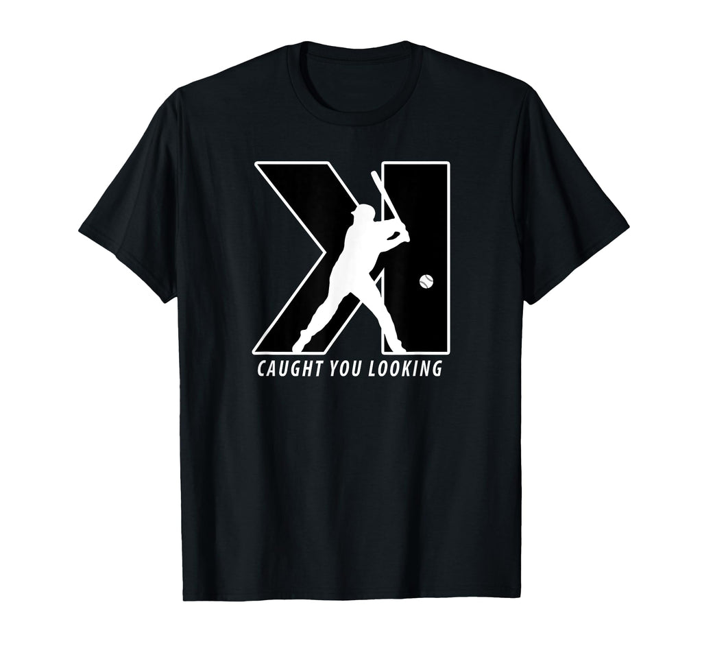 Backwards K Strikeout Looking Softball T-Shirt - Trendy Graphic Men Women - T-Shirt, Sweatshirt, Hoodie