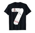 Number 7 Baseball Distressed Team T-Shirt - Fun Novelty Design Unisex - T-Shirt, Sweatshirt, Hoodie