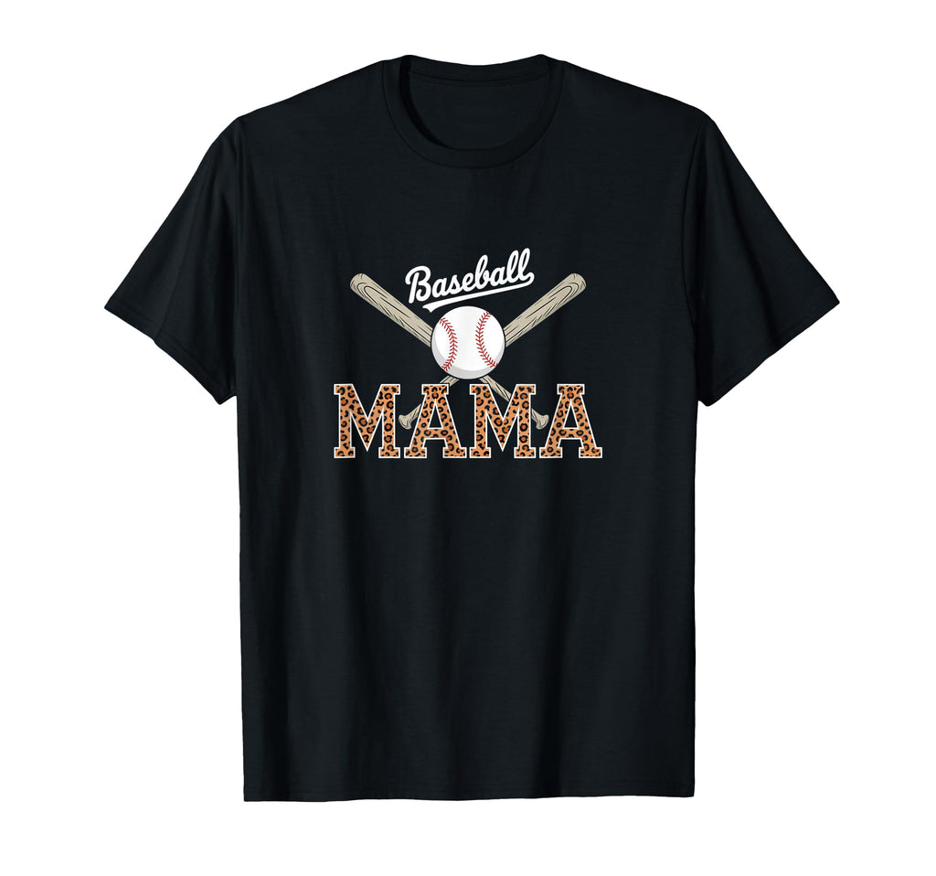 Baseball Mama Game Day Leopard Mom T-Shirt - Aesthetic Graphic Unisex - T-Shirt, Sweatshirt, Hoodie