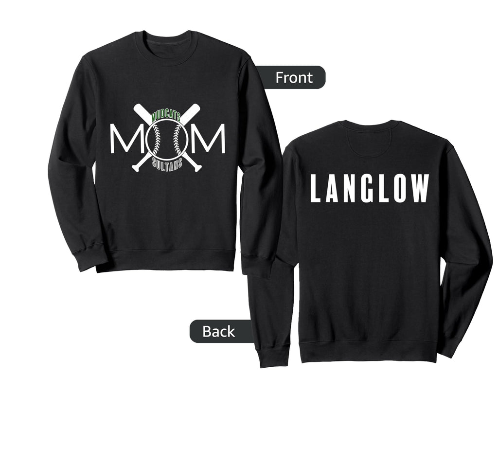 Baseball Mom Sweatshirt - Graphic Print Men Women - T-Shirt, Sweatshirt, Hoodie