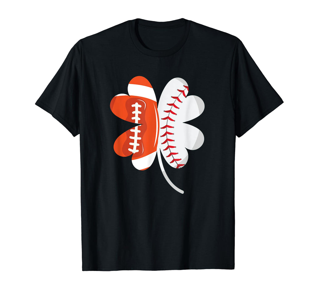Football Baseball Lover Shamrock St T-Shirt - Custom Art Print for Adults - T-Shirt, Sweatshirt, Hoodie