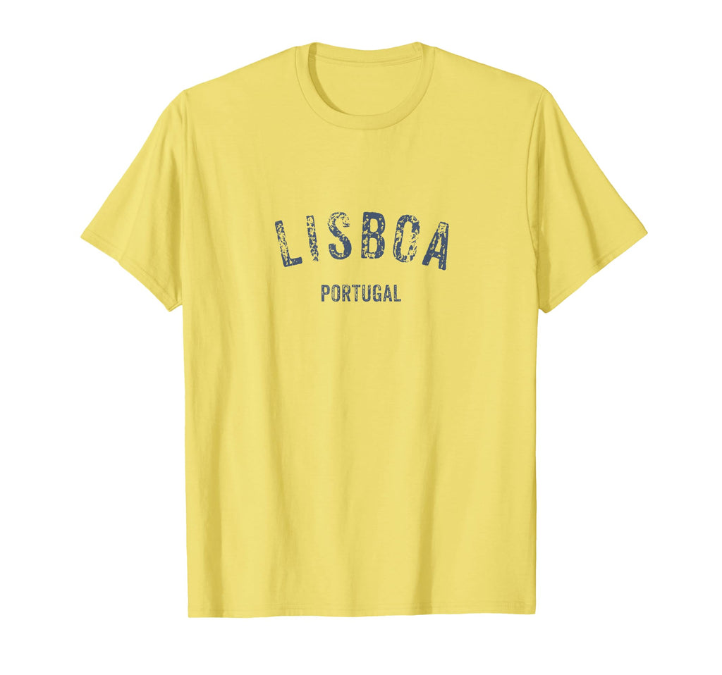 Lisboa Portugal Distressed Lisbon Travel T-Shirt - Custom Art Print Unisex - T-Shirt, Sweatshirt, Hoodie