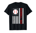 Proud Baseball Dad Usa American Flag T-Shirt - Novelty Apparel Unisex - T-Shirt, Sweatshirt, Hoodie