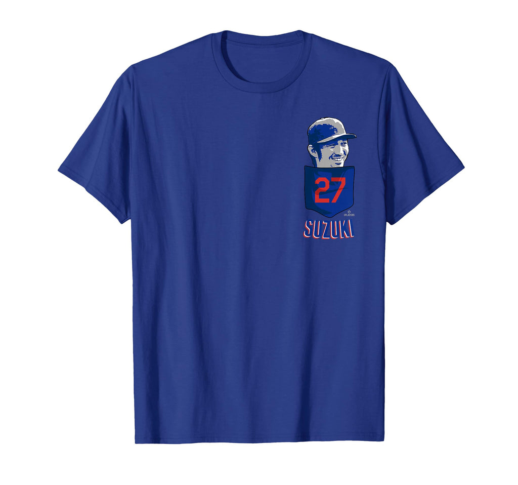 Seiya Suzuki Chicago Baseball Pocket T-Shirt - Minimalist Print Men Women - T-Shirt, Sweatshirt, Hoodie