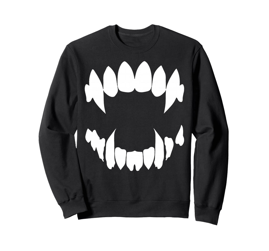 Vampire Fangs Occult Dark Grunge Sweatshirt - Minimalist Print Men Women - T-Shirt, Sweatshirt, Hoodie