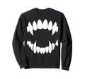 Vampire Fangs Occult Dark Grunge Sweatshirt - Minimalist Print Men Women - T-Shirt, Sweatshirt, Hoodie