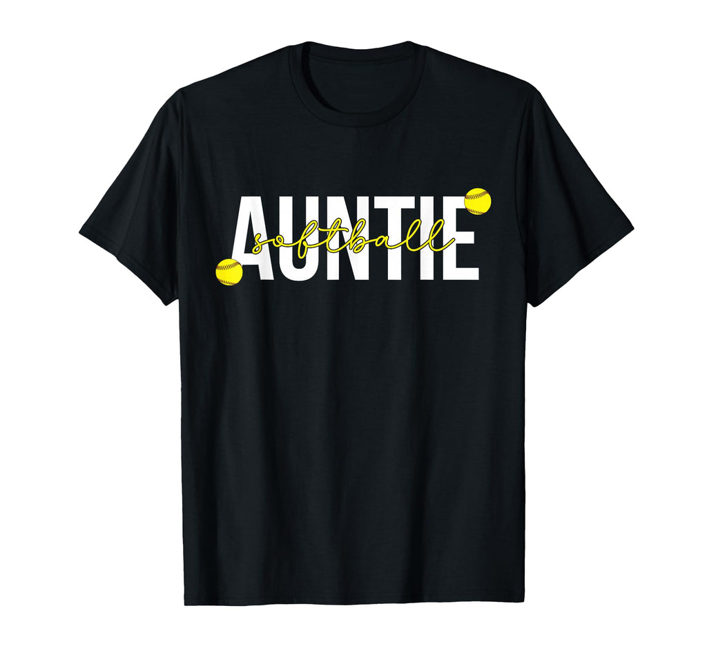 Softball Auntie Softball Aunt Softball T-Shirt - Trendy Graphic Unisex - T-Shirt, Sweatshirt, Hoodie