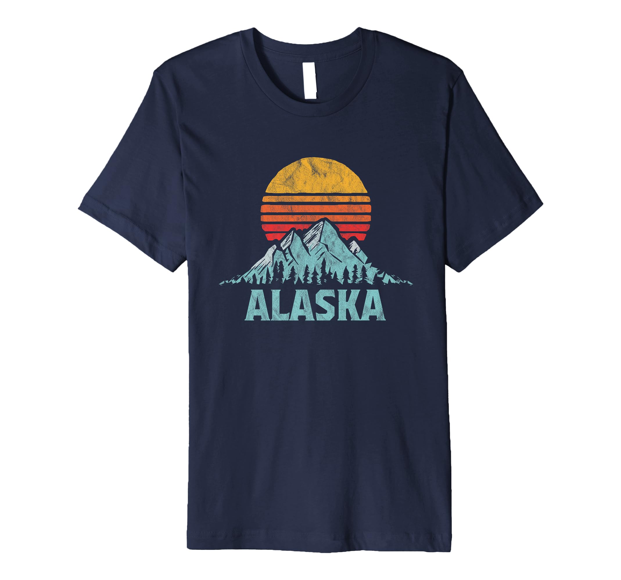 Alaska Distressed Mountains T-Shirt - Novelty Apparel for Adults - T-Shirt, Sweatshirt, Hoodie