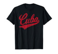 Cuba Baseball Varsity Script Sports T-Shirt - Fun Novelty Design Men Women - T-Shirt, Sweatshirt, Hoodie
