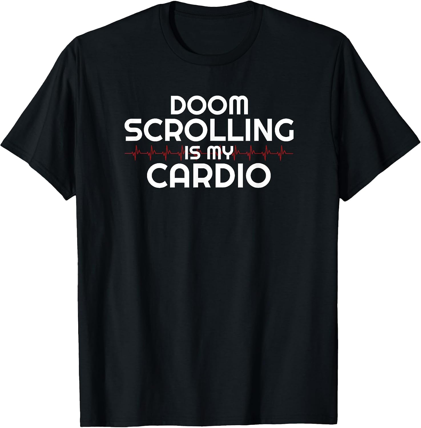 Lazy Anti Cardio Sarcasm Doom Scroll Social Media - Adult & Kids T-Shirts, Sweatshirts & Hoodies apparel design preview 1