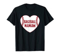 Baseball Mamaw Heart Baseball T-Shirt - Fun Novelty Design for Adults - T-Shirt, Sweatshirt, Hoodie