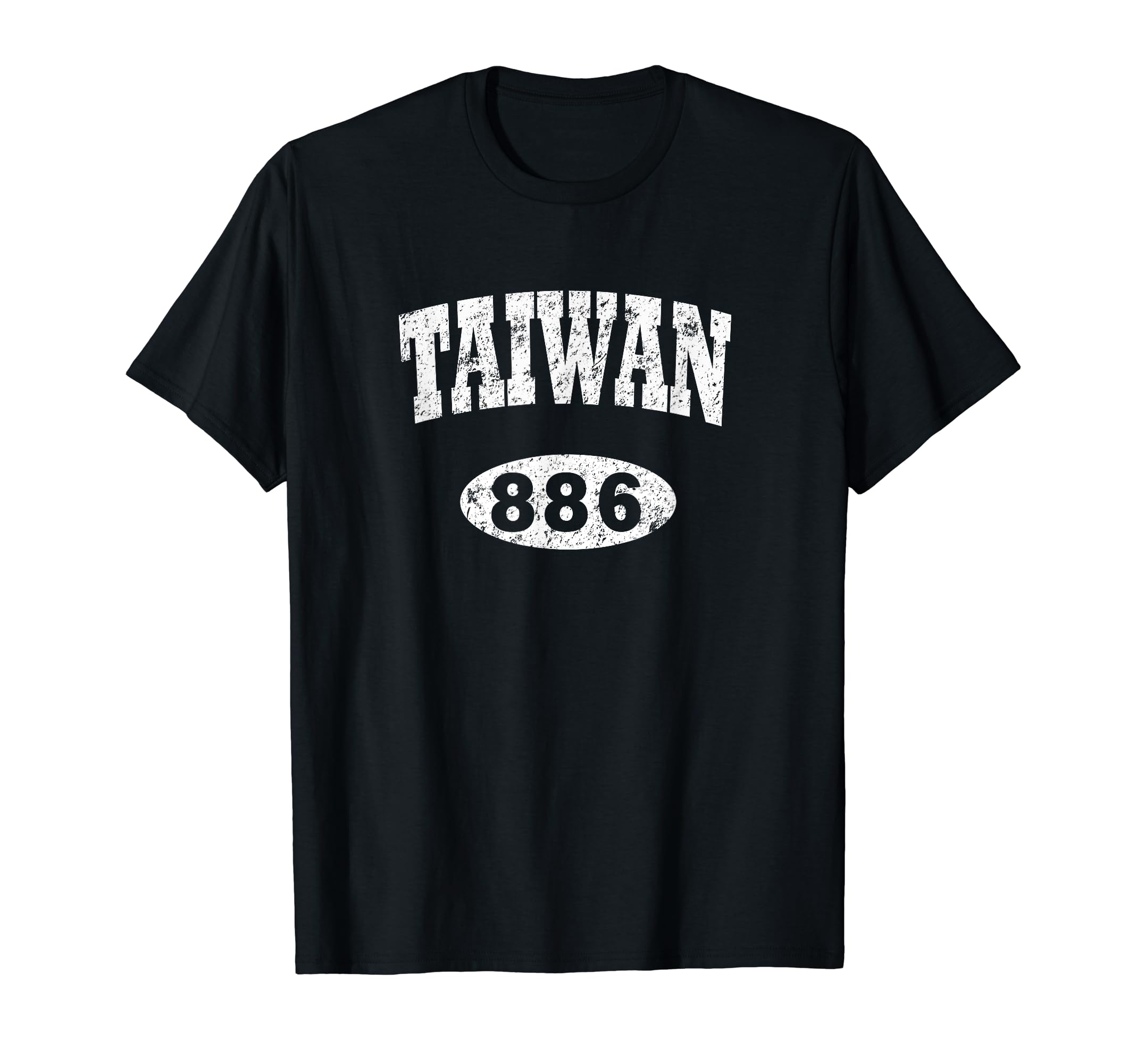 Taiwan Area Code 886 Distressed T-Shirt - Graphic Print for Adults - T-Shirt, Sweatshirt, Hoodie