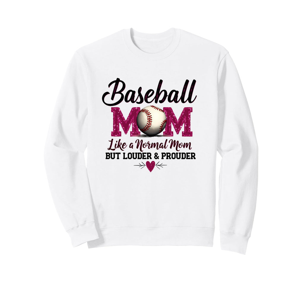 Baseball Mom Sweatshirt - Minimalist Print Men Women - T-Shirt, Sweatshirt, Hoodie