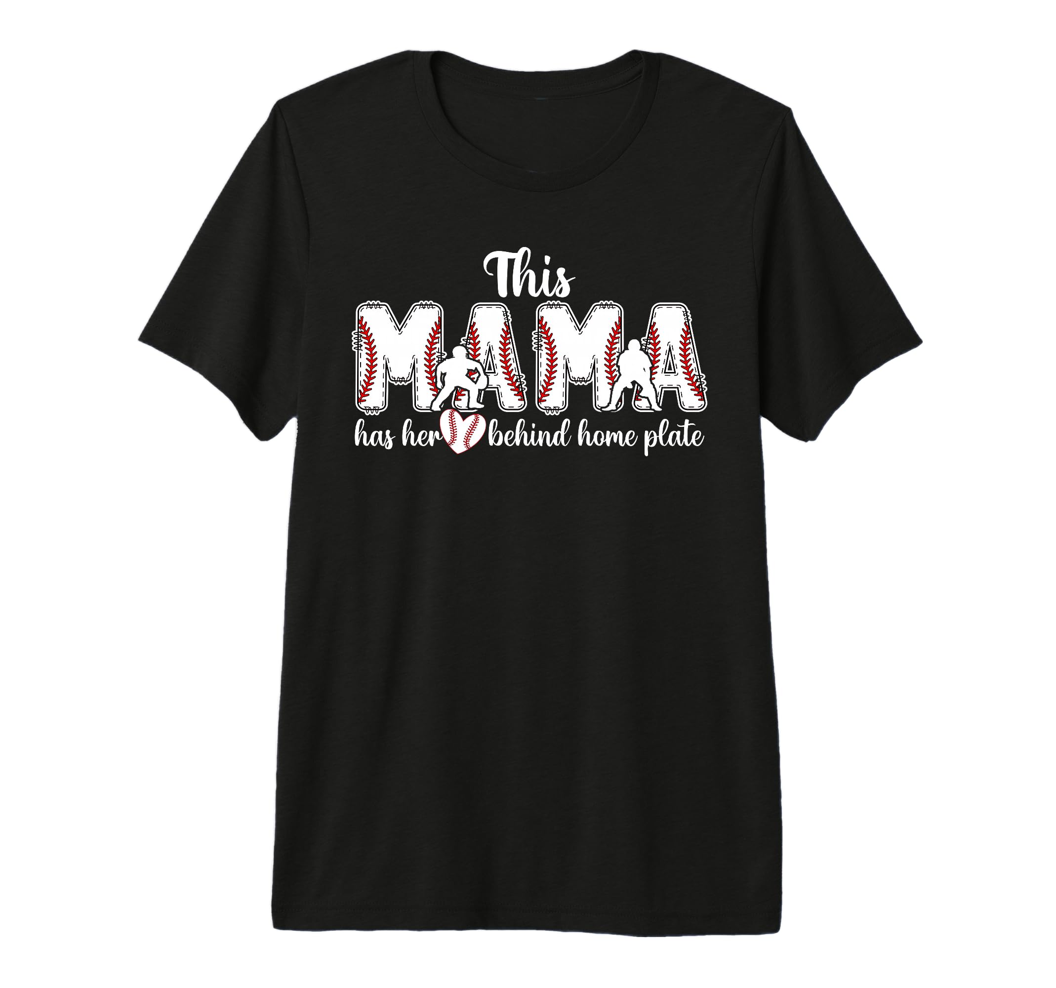 Proud Baseball Catcher Mama Baseball T-Shirt - Casual Everyday Wear Unisex - T-Shirt, Sweatshirt, Hoodie