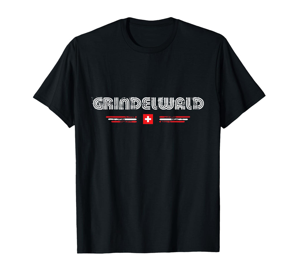 Grindelwald Switzerland 70S 80S Type T-Shirt - Trendy Graphic for Adults - T-Shirt, Sweatshirt, Hoodie