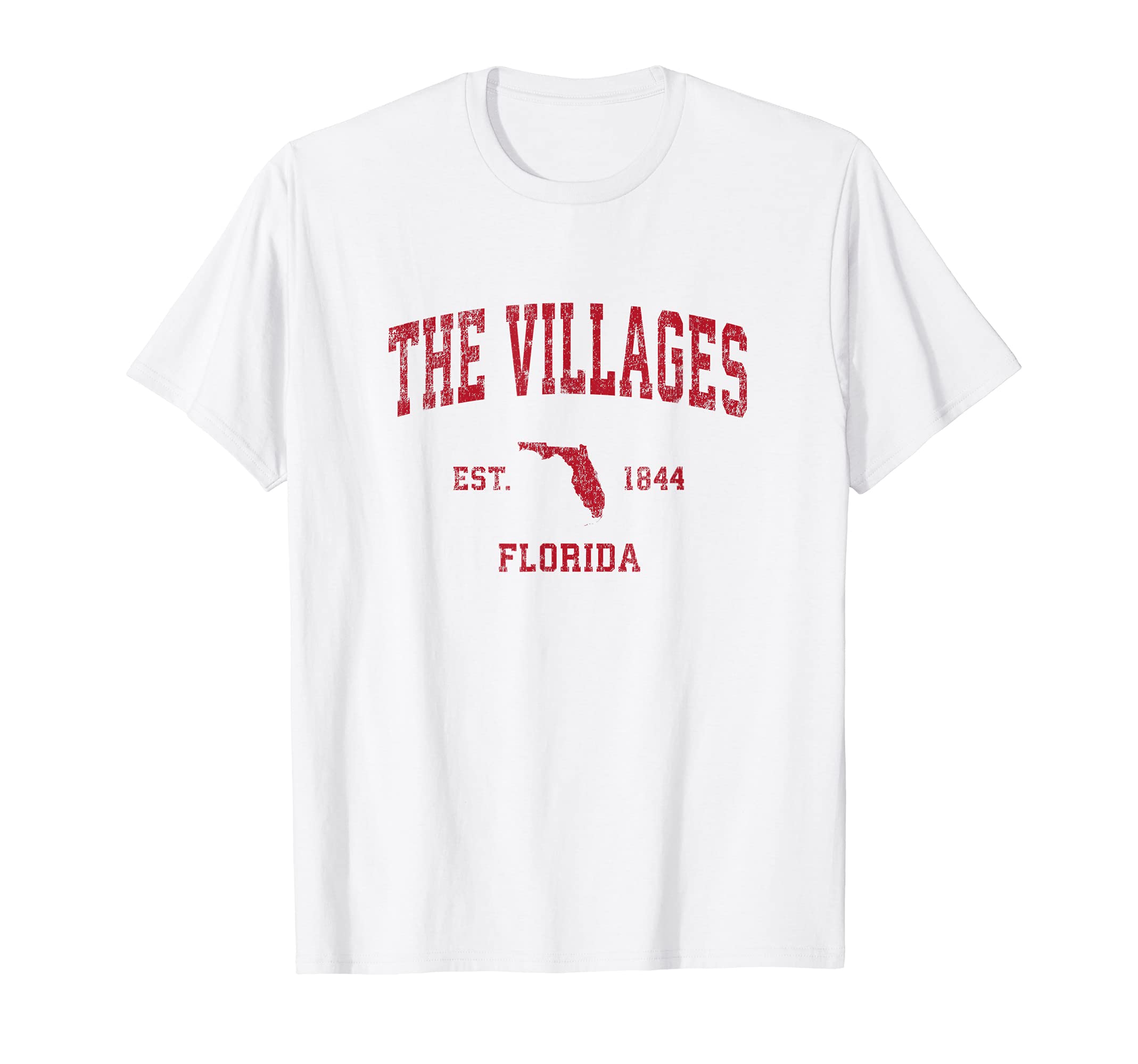 Villages Florida Fl Sports Red T-Shirt - Trendy Graphic for Adults - T-Shirt, Sweatshirt, Hoodie
