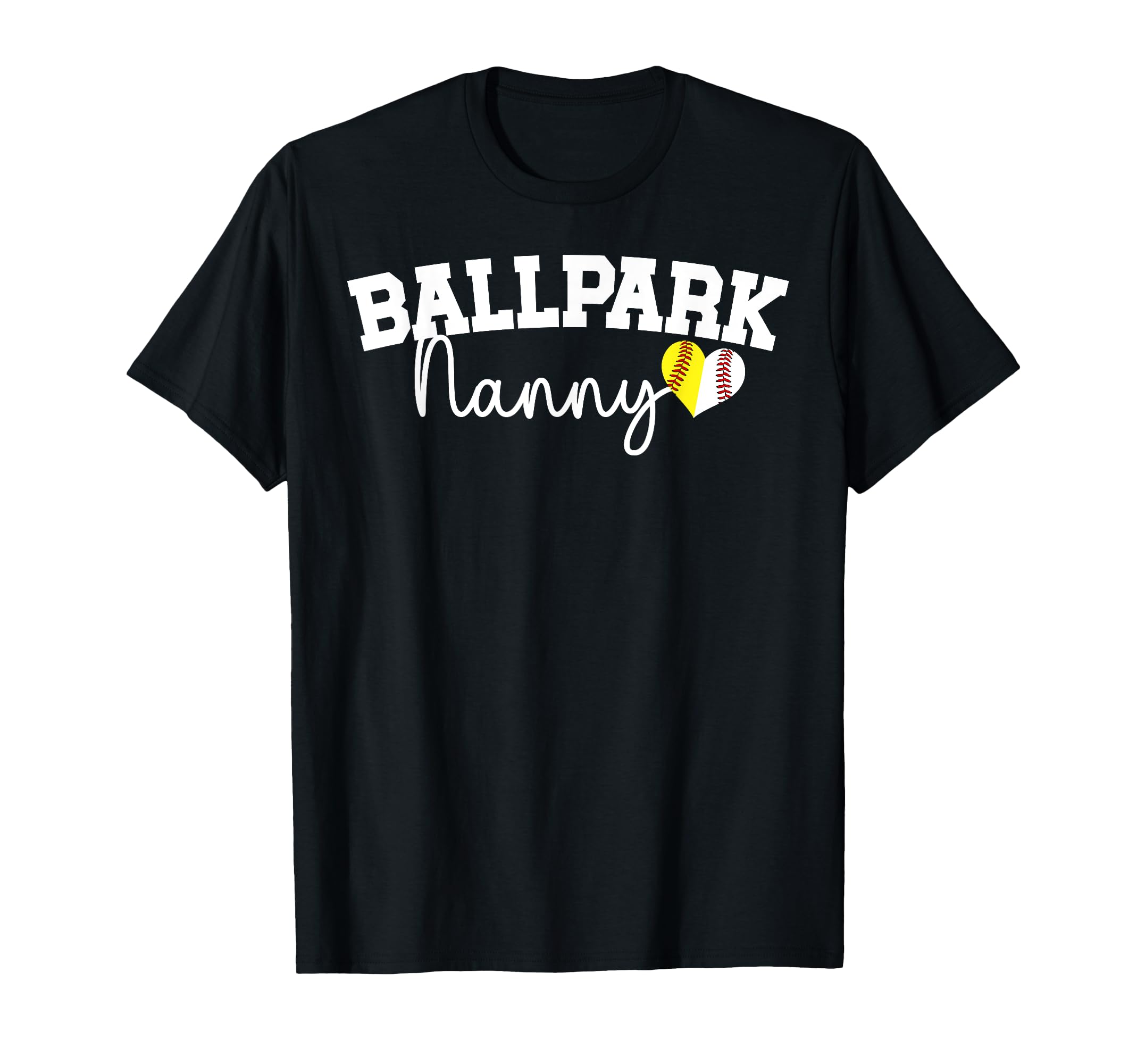 Ballpark Nanny Grandma Softball T-Shirt - Minimalist Print for Adults - T-Shirt, Sweatshirt, Hoodie