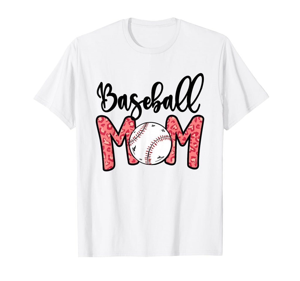 Funny Baseball Mom Leopard 4 Softball T-Shirt - Custom Art Print Unisex - T-Shirt, Sweatshirt, Hoodie