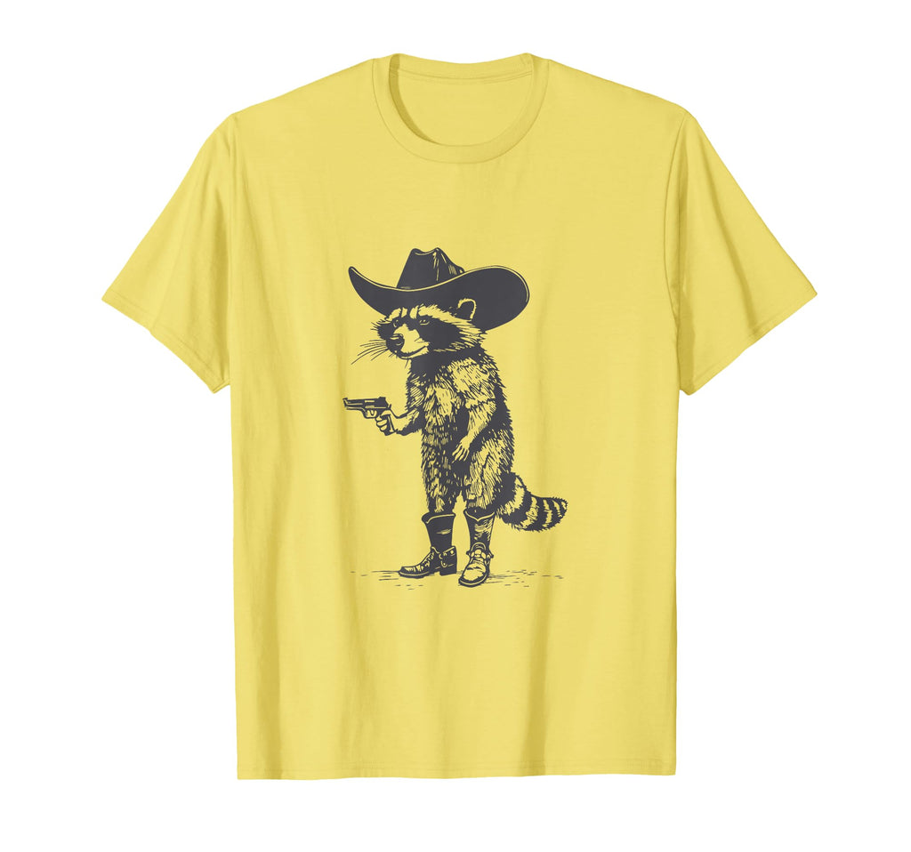 Raccoon Cowboy Cowgirl Trash T-Shirt - Casual Everyday Wear Men Women - T-Shirt, Sweatshirt, Hoodie