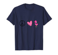 Peace Love Flamingo T-Shirt - Novelty Apparel for Adults - T-Shirt, Sweatshirt, Hoodie