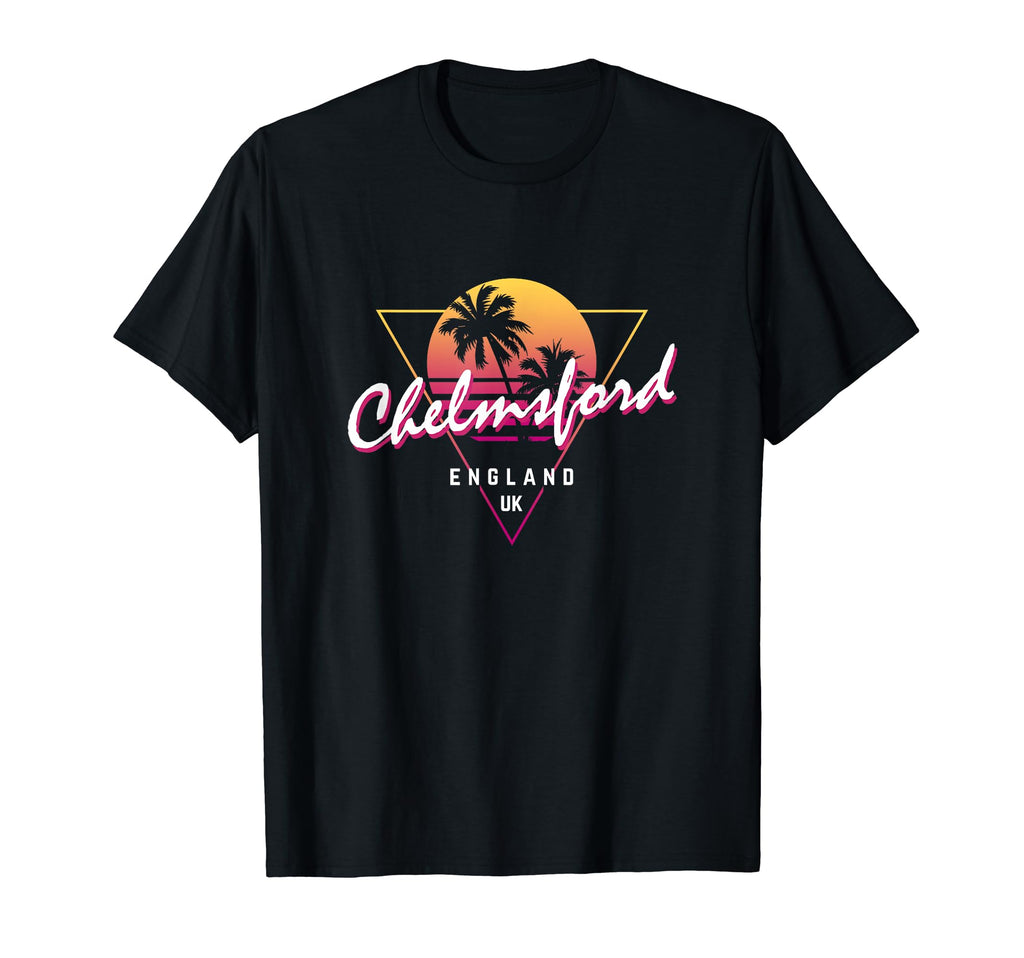 Chelmsford England 80S Neon Sunset T-Shirt - Streetwear Style Men Women - T-Shirt, Sweatshirt, Hoodie
