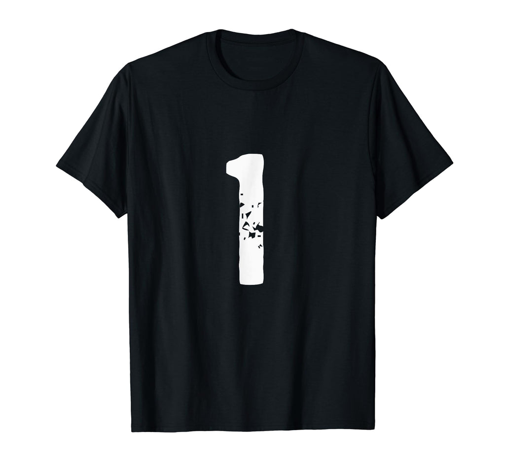 Distressed 1 Number Numero 1 T-Shirt - Graphic Print for Adults - T-Shirt, Sweatshirt, Hoodie