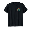 Subtle Boho Rainbow Stripes Pocket T-Shirt - Casual Everyday Wear Unisex - T-Shirt, Sweatshirt, Hoodie
