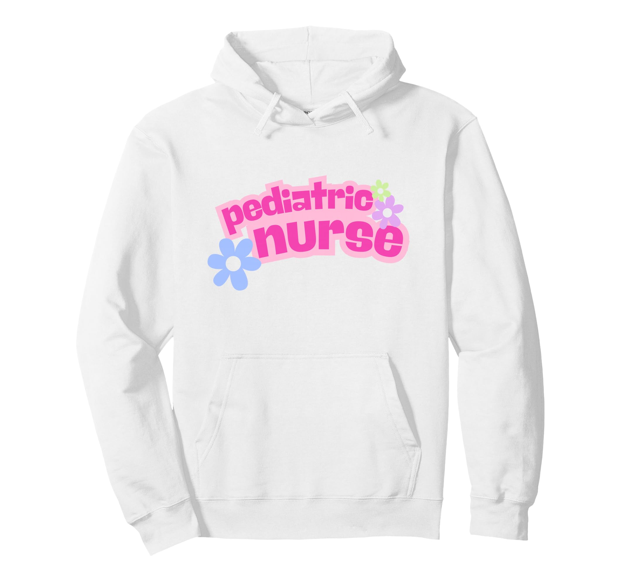 Pediatric Nurse Colorful 2000S Flowers Hoodie - Aesthetic Graphic Men Women - T-Shirt, Sweatshirt, Hoodie