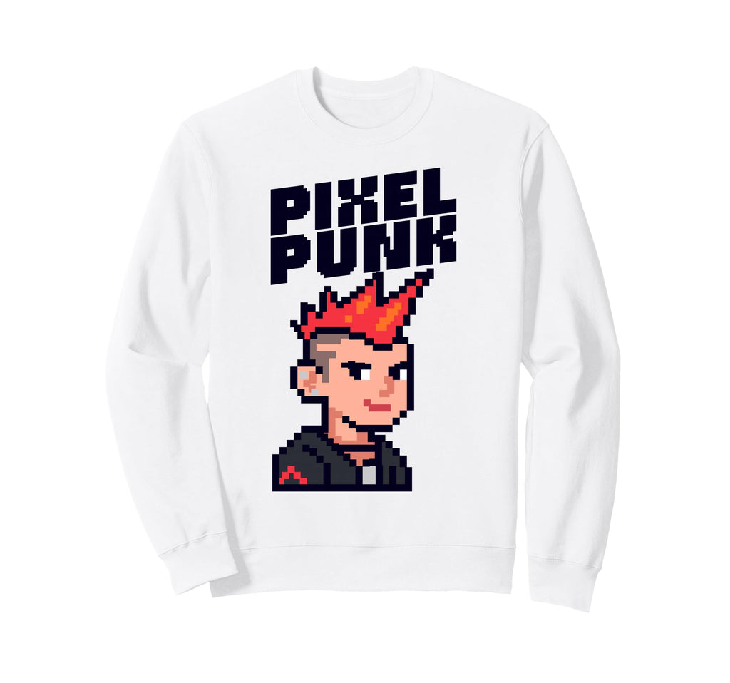 Pixel Punk Character 8 Bit Gaming Sweatshirt - Streetwear Style Unisex - T-Shirt, Sweatshirt, Hoodie