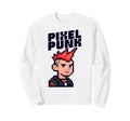 Pixel Punk Character 8 Bit Gaming Sweatshirt - Streetwear Style Unisex - T-Shirt, Sweatshirt, Hoodie